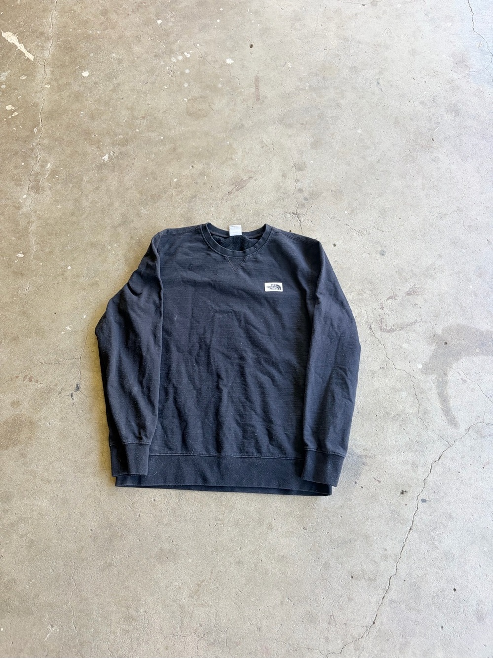 The North Face Men's Black Crewneck Sweatshirt with Chest Logo